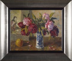 Gregoire Boonzaier; Peonies in a Chinese Vase