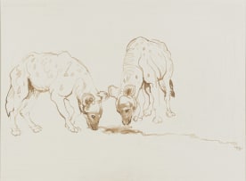 Zakkie Eloff; Two Hyenas