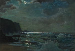 Walter Gilbert Wiles; Moonlit Seascape
