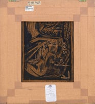Walter Battiss; Figure with a Lizard (recto); Abstract Figures (verso)