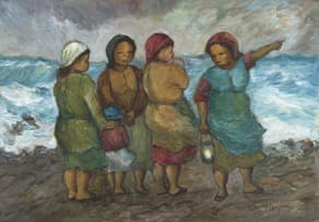Amos Langdown; Four Women and a Child