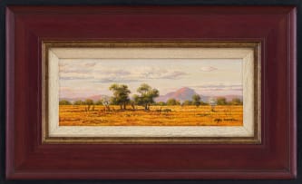 Otto Klar; Landscape with Distant Mountains