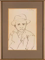 Maggie Laubser; Portrait of a Boy with a Hat