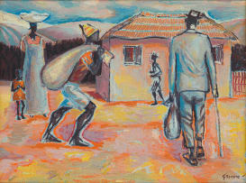 Gerard Sekoto; Village Scene