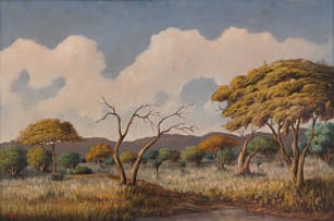 Simon Moroke Lekgetho; Landscape with Trees