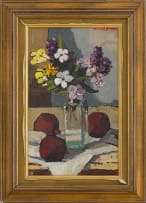 David Botha; Still Life with Flowers and Pomegranates