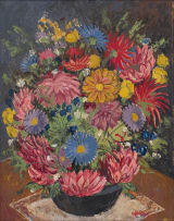 Le Roux Smith Le Roux; Flowers in a Vase