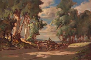 Johannes Oldert; Wagon and Trees