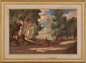 Johannes Oldert; Wagon and Trees