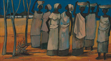 Jan Dingemans; Women in a Village