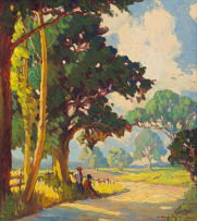 Longford Macdonald; Two Figures at the Bend in the Road