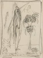 Alexis Preller; Figure and Tree, sketch