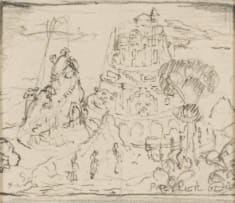 Alexis Preller; Tower of Babel II, sketch