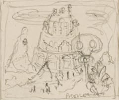 Alexis Preller; Tower of Babel I, sketch