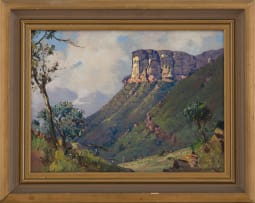 Willem Hermanus Coetzer; Mountains with Trees