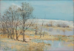 Christopher Tugwell; Trees near a Lake