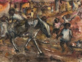 Ephraim Ngatane; Children with a Donkey