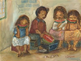 Amos Langdown; Children Eating Watermelon