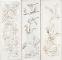 Ernest Ullmann; Storks, Pelicans and Flamingos, three