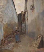 Frans Oerder; Figure in Alley
