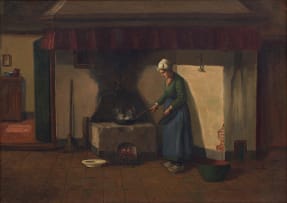 Hendrikus Johannes Franciscus van Langen; Woman Cooking