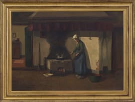 Hendrikus Johannes Franciscus van Langen; Woman Cooking