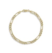 18k yellow gold Figaro-link bracelet
