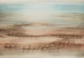 Gordon Vorster; Springbuck in an Extensive Landscape