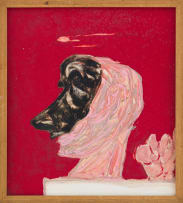 Robert Hodgins; Head and Hand on a Plinth