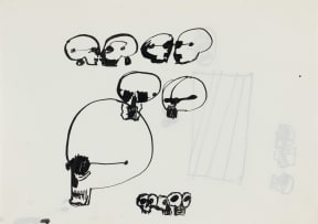 Robert Hodgins; Untitled (Skulls)