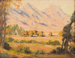 Edward Roworth; Landscape with Mountains and Trees