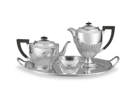 An Elizabeth II four-piece silver tea service, Mappin & Webb Ltd, Birmingham, 1964