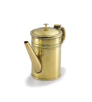 A Cape brass coffee pot, Frederik Johannes Staal, Robertson, 1857-1934