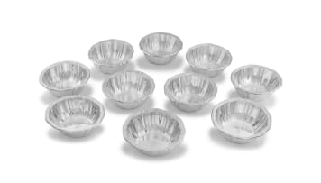 A set of ten German silver dishes, M. H. Wilkens & Söhne, Bremen-Hemelingen, .830 standard, 19th century