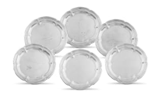 A set of six Spanish silver dishes, 20th century