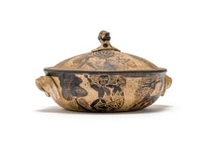 Lindunusa Mabaso; Lidded Dish with Decorative Handle