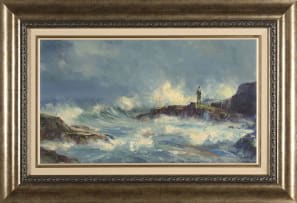 Christopher Tugwell; Seascape with Fisherman