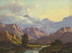 Gabriel de Jongh; Mountain Mists in the Swartberg, Cape