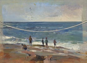 Errol Boyley; Recto: Boats on the Beach; Verso: Fishermen on the Shore