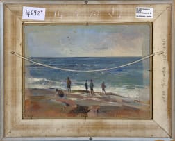 Errol Boyley; Recto: Boats on the Beach; Verso: Fishermen on the Shore