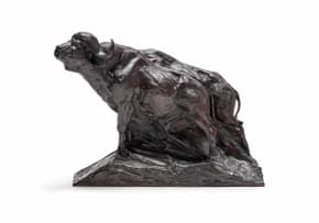 Dylan Lewis; Buffalo Bull Pair Maquette (S63)