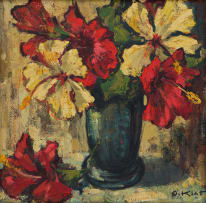 Otto Klar; Hibiscus in a Vase