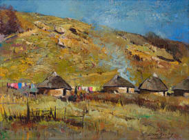 Errol Boyley; Landscape with Huts