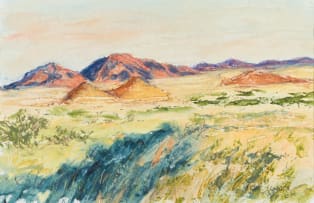 Alice Elahi; Landscape with Mountains