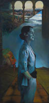 Mari Vermeulen-Breedt; Standing Woman in Blue