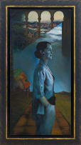 Mari Vermeulen-Breedt; Standing Woman in Blue