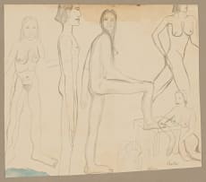 Alexis Preller; Nude Figures, sketch