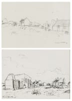 David Botha; Houses in a Landscape, two