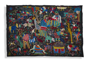 Mapula Embroidery Project; Village Scene