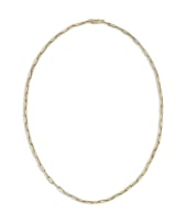9k yellow gold paperclip-link chain